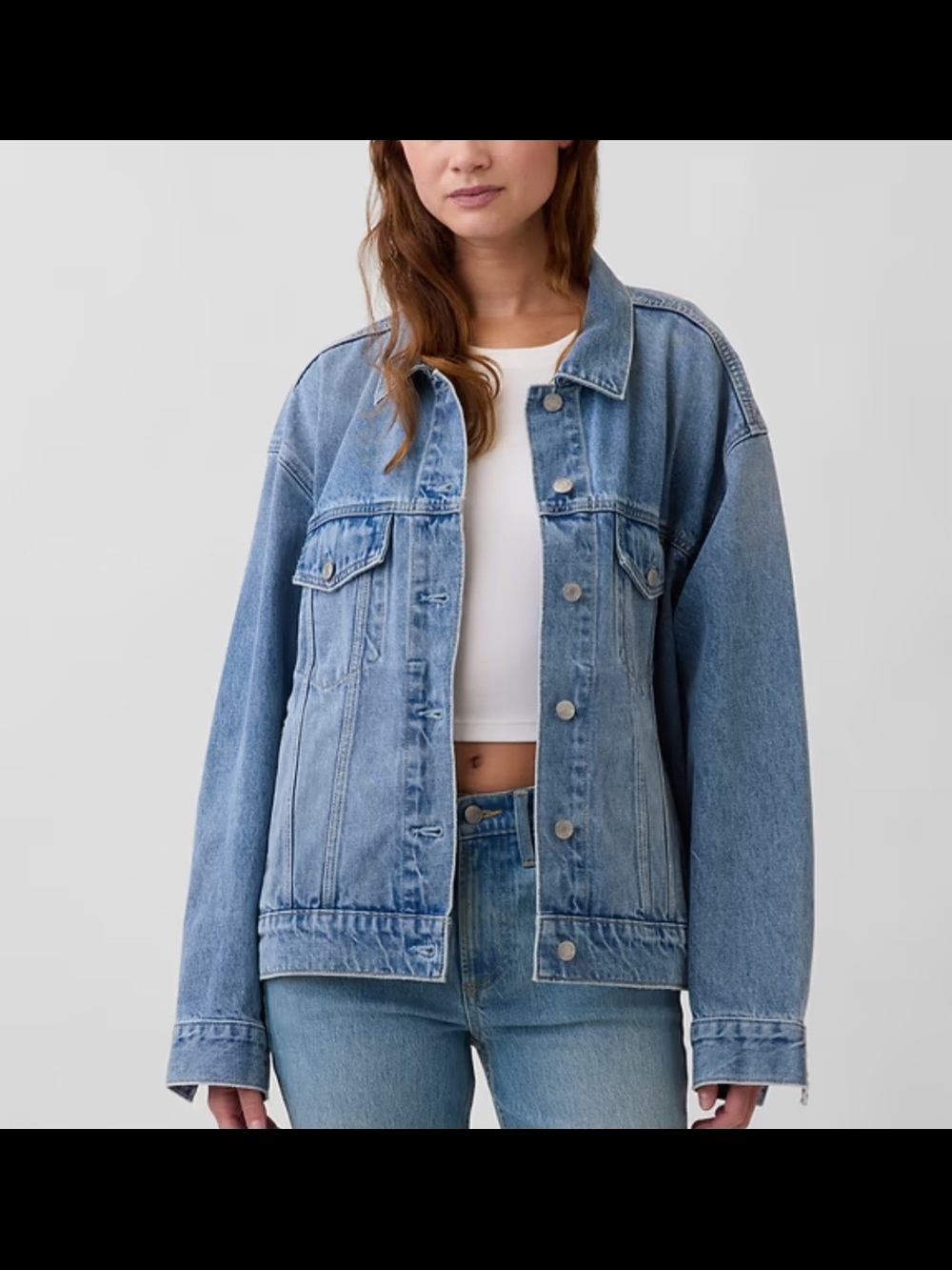 GAP Oversized Icon Denim Jacket - Women's